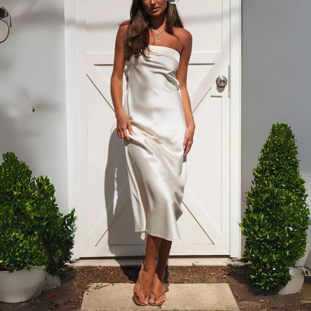 LEONORA - One Shoulder Top A-lijn Minijurk