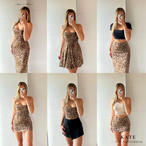 Vittoria - Luipaard Maxi-Jurk