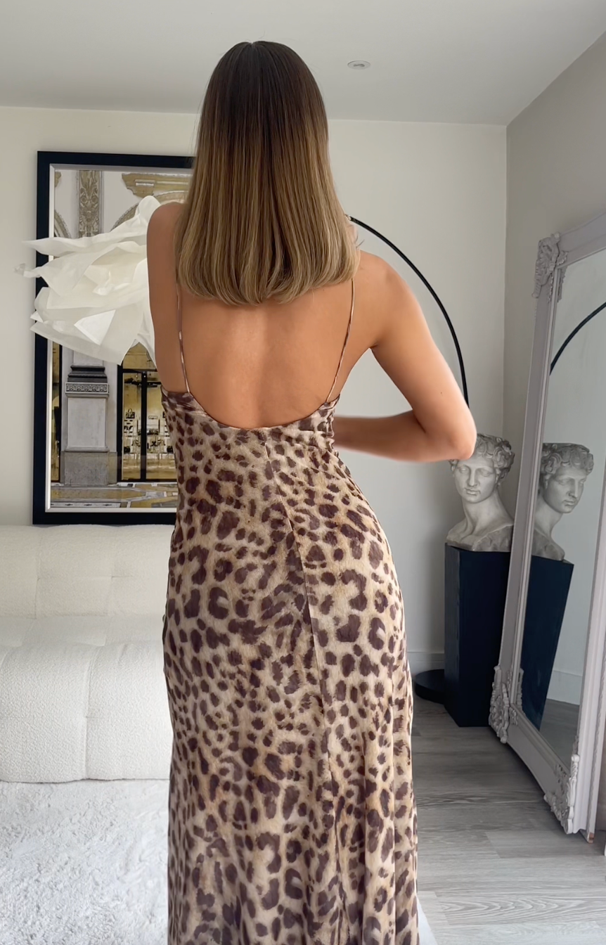 Vittoria - Luipaard Maxi-Jurk