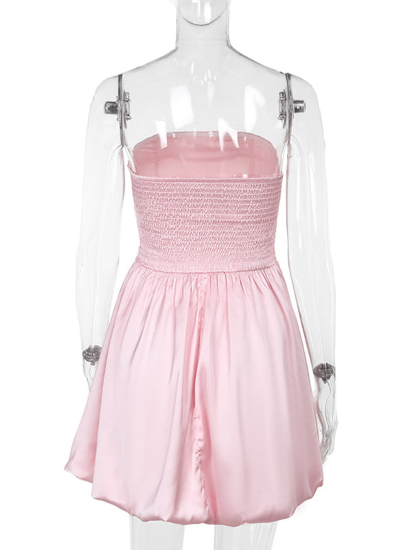 ANGELICA - One Shoulder Tube Top A-lijn Minijurk