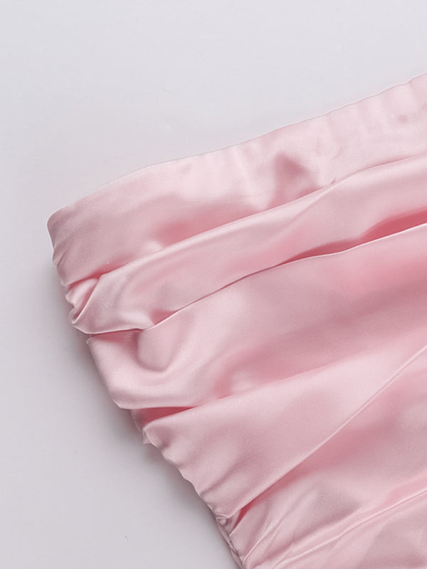 ANGELICA - One Shoulder Tube Top A-lijn Minijurk