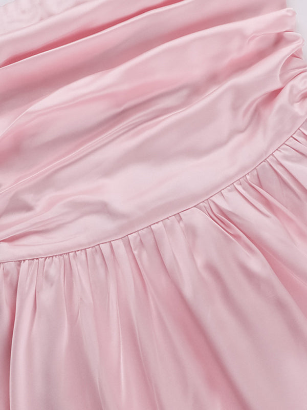 ANGELICA - One Shoulder Tube Top A-lijn Minijurk