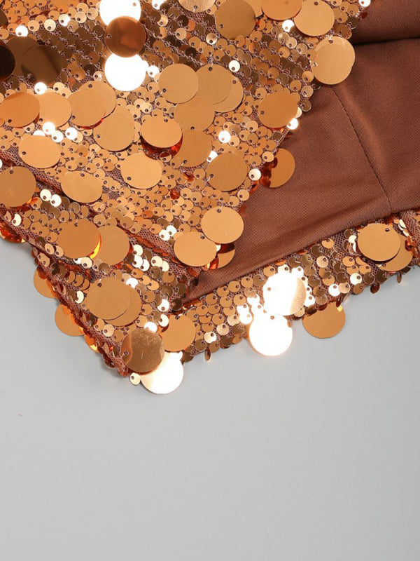 VERONA - Tube Top Pailletten Jurk