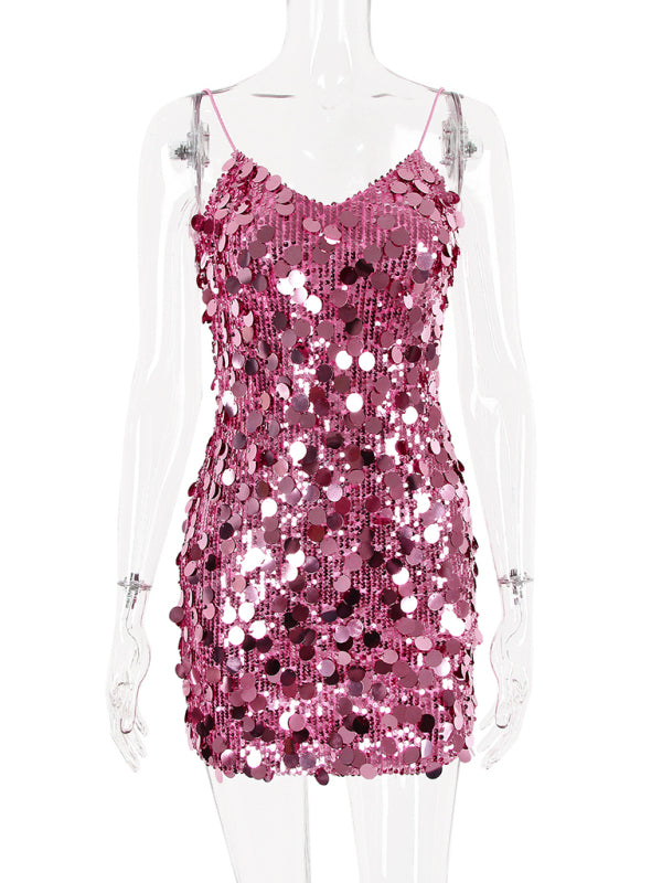 GIULLIETTA - Pailetten Suspender Jurk