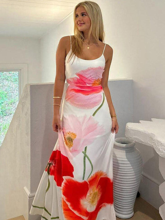 ELARA - Open Rug Maxi Jurk
