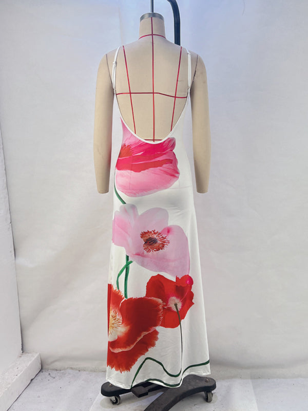 ELARA - Open Rug Maxi Jurk