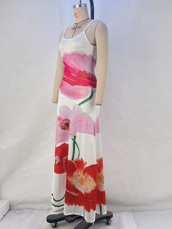ELARA - Open Rug Maxi Jurk