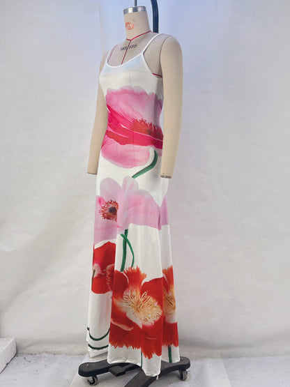 ELARA - Open Rug Maxi Jurk