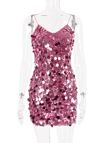 GIULLIETTA - Pailetten Suspender Jurk
