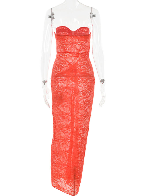 ELVIRA - Mesh Illusion Bodycon Jurk