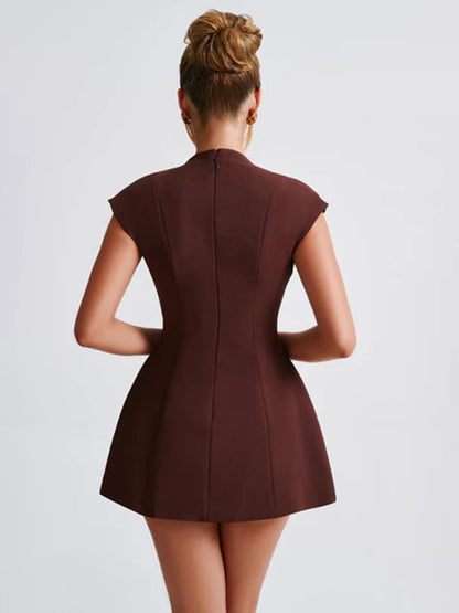 VALENTINA - V-Neck Mini Jurk
