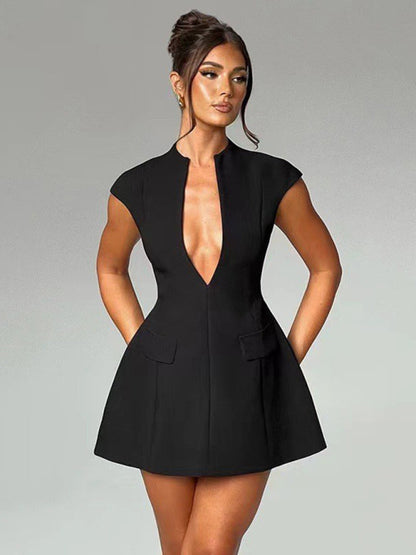 VALENTINA - V-Neck Mini Jurk