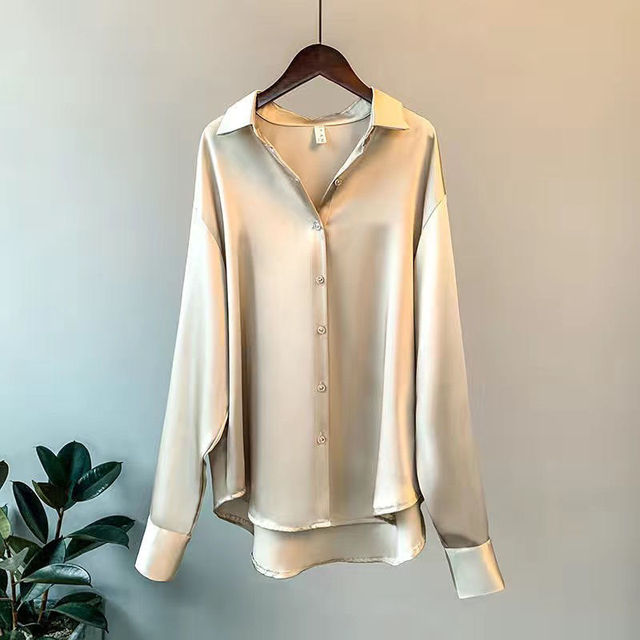 JENNA - Elegante losse satijnen blouse voor dames